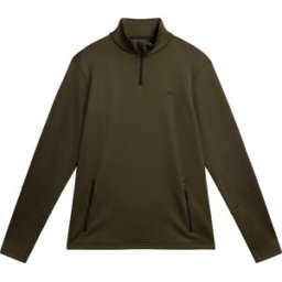 J.Lindeberg Men's Aerial 1/4 Zip Midlayer Forest Green S