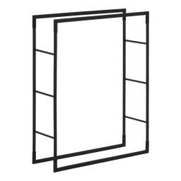 Vedställ - 40 kg - 80 x 25 x 100 cm - Stål - Svart