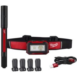 Milwaukee Powerpack med pannlampa & pennlampa, IR HL450250