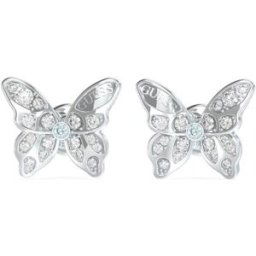 GUESS Chrysalis Pave silverfärgade fjärilörhängen JUBE04108JWRHT/U