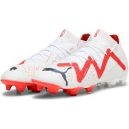 Future Ultimate FG/AG Herr, 44, PUMA White-PUMA Black-Fire Orchid