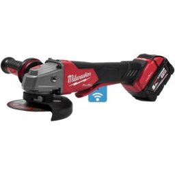 Milwaukee Vinkelslip, M18 ONEFSAG125XPDB-502X, inkl. 2x5 Ah batterier & laddare