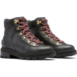 Sorel Women's Lennox Hiker Stkd Wp Black Black,WarpRed US 5 / EU 36