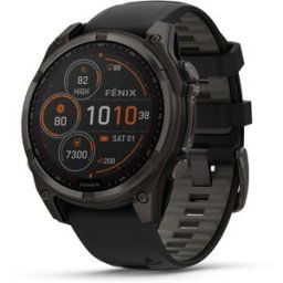 Garmin Fenix 8 - 47 mm, Solar Sapphire - Carbon Gray Ti Black