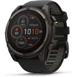 Garmin Fenix 8 - 51 mm, Solar Sapphire - Carbon Gray Ti Black