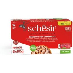 Schesir Cat Adult Tuna & Prawns Jelly 6x50 g