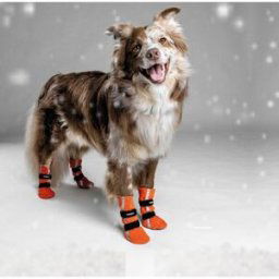 FinNero Halla Fleeceboots med Reflex Orange (S)