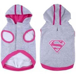 For FAN Pets Supergirl Hundtröja Grå & Rosa (S)
