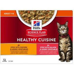 Hill's Science Plan Feline Adult Healthy Cuisine Chicken & Salmon 12x80 g