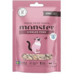 Monster Pet Food Monster Kattgodis Frystorkat Fläsk 40 g