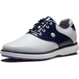 Footjoy Womens FJ Traditions Spikeless Medium - White/Navy/Purple