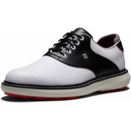 Footjoy Mens FJ Traditions Spikeless Medium - White/Black/Grey