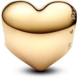Pandora Moments Engravable medium heart 14k gold-plated berlock 763439C00