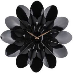 Karlsson KA5731BK väggklocka Flower Plastic Black 60 cm