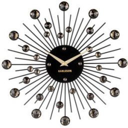 Karlsson Sunburst Black KA4860BK väggklocka 30cm
