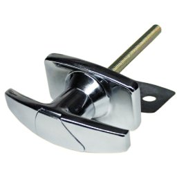T-Handtag med lås 100 mm gängad tapp rostfritt, sats 3 st