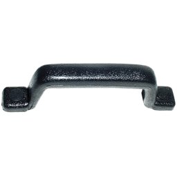 Draghandtag svart hårdgummi med inlagd stålprofil 190 mm