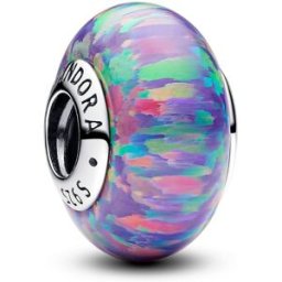 Pandora Moments Sterling silver berlock with lavender purple lab-created opal 791691C05