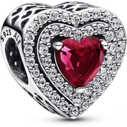 Pandora Timeless Sparkling Red Levelled Heart berlock 799218C02