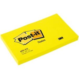 Post-it Notisar 76x127 neon gul 6st