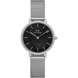 Daniel Wellington Petite 28 Stones Mesh Silver Black DW00100661