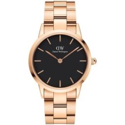 Daniel Wellington Iconic Link 36 Rose Gold Black DW00100210