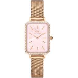 Daniel Wellington Quadro 20x26 Rosegold Mesh Pink DW00100669