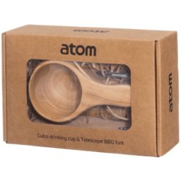 Atom Grillpinne och Träkåsa i Presentförpackning
