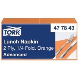 Servett TORK Lunch 2-lags orange 200/fp