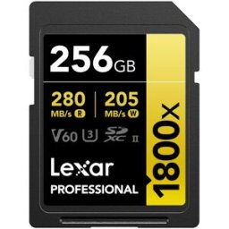Lexar SDXC Professional 1800X 256GB UHS-II V60, 280MB/s