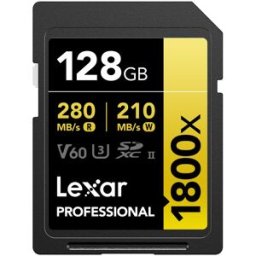 Lexar SDXC Professional 1800X 128GB UHS-II V60, 280MB/s