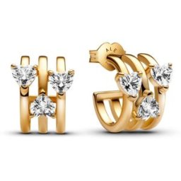 Pandora Classic Stone hjärthoops 263656C01