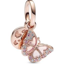 Pandora Moments Pink Butterfly & Quote berlock 782555C01