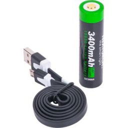 NexTorch Laddningsbart Batteri 18650 Komplett Laddare Black OneSize