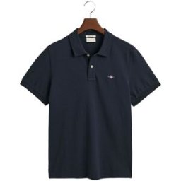 GANT Regular Fit Shield Pique Herr, EVENING BLUE, M