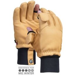 Vallerret Hatchet läderhandske, fingerhandske för foto, jakt och friluftsliv - S