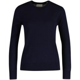 GANT Fine Knit Crew Neck Dam, EVENING BLUE, XL