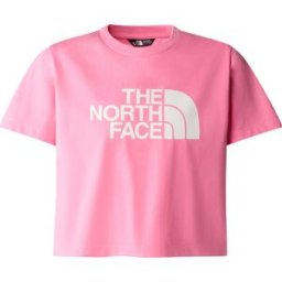 The North Face Girls' Cropped Easy T-Shirt Gamma Pink XL