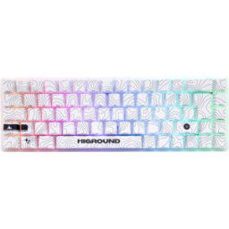 Higround Snowstone Base 65 Hotswap Gaming Tangentbord - Iso Uk [White Flame]