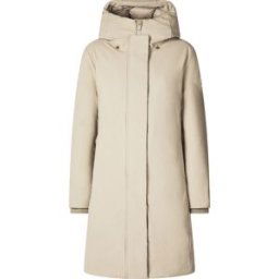 Save the Duck Women's Long Hooded Parka Sienna Rainy Beige M/L