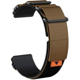 Tiera Garmin Fenix nylonarmband quick release brun 22 mm