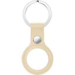 Tiera läder Apple AirTag nyckelring khaki