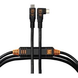 Tether Tools TetherPro Optima 10G USB-C kabel, 4,6m, rak till vinklad - svart