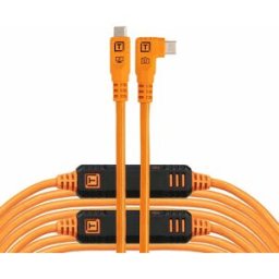 Tether Tools TetherPro Optima 10G USB-C kabel, 9,4m, rak till vinklad - orange