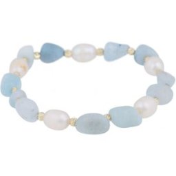 SNÖ of Sweden Hilma elastiskt armband g/light blue 1342-3200378