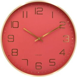 Karlsson väggklocka Elegance Glow red ochre KA5973RD