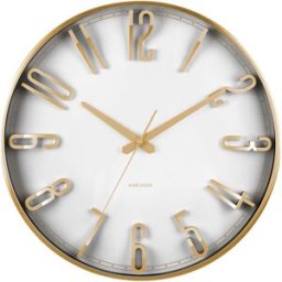Karlsson väggklocka Elevated Glam metallic white KA6016WH
