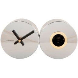 Karlsson väggklocka clock Duo Cuckoo chrome plated KA5789CH