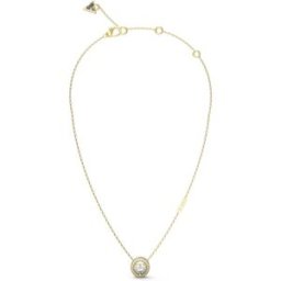 GUESS M'ama non m'ama gulfärgat halsband JUBN04667JWYGT/U