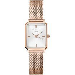 Rosefield The Octagon XS Mesh White Rose gold OWRMR-O59